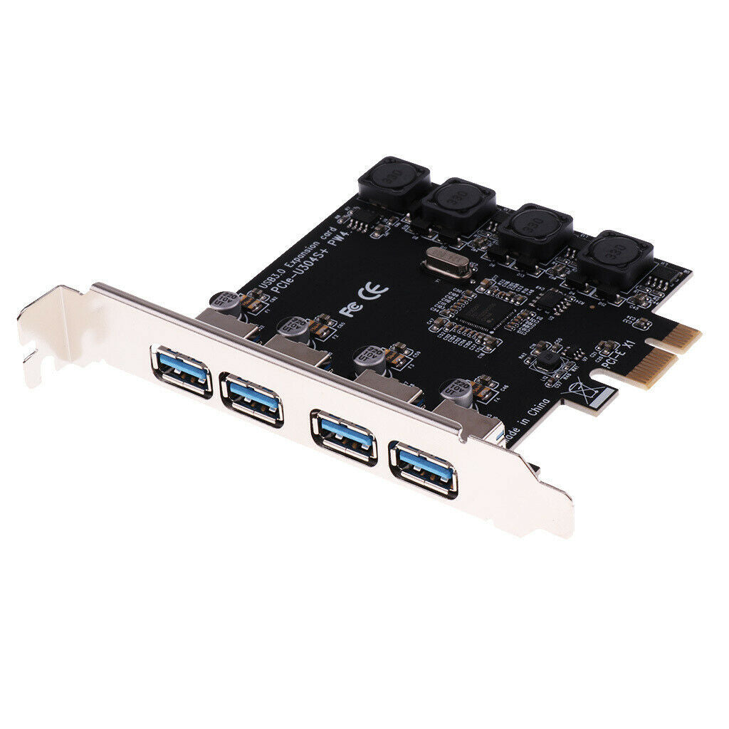 PCI-E PCI Express to 4 Port USB3.0 USB 3.0 Hub Controller-Card Adapter 5Gbps