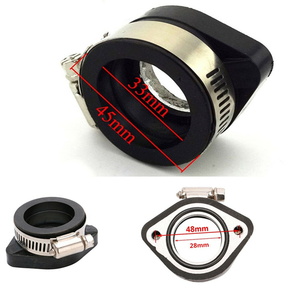 28mm Carburetor Carb Intake Adapter Manifold Flange