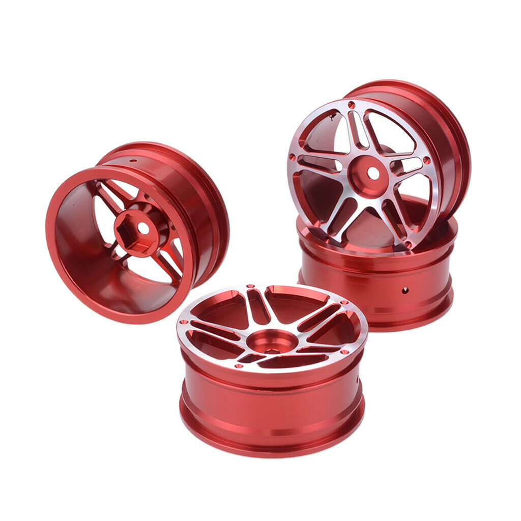 1.9inch Heavy Duty Metal Wheel Rim 1/10 RC Crawler Red for Sakura SCX10 TRX4