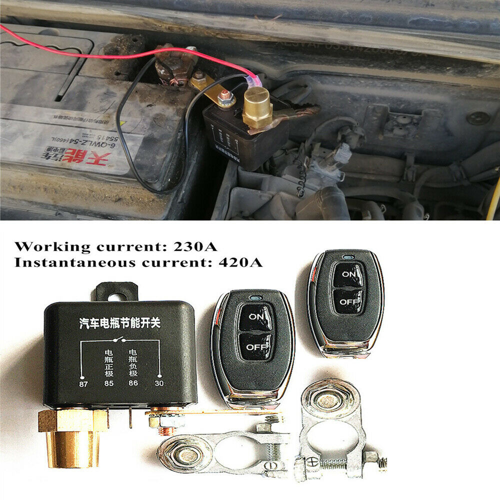 12V 230A Remote Control Car Battery Disconnect Cut Off Isolator Master Switches