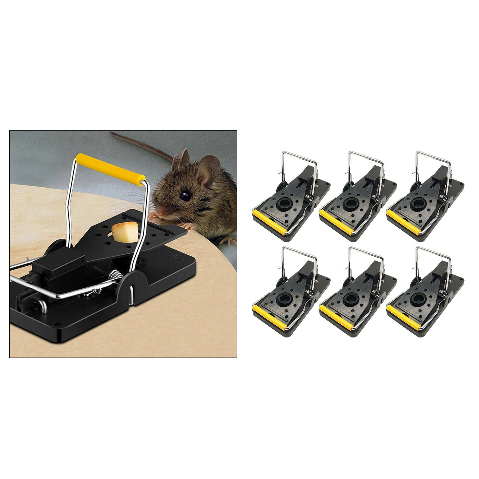 Set of 6 Mouse Traps Quick Instantly Reusable Mousetrap Catcher Pest Control