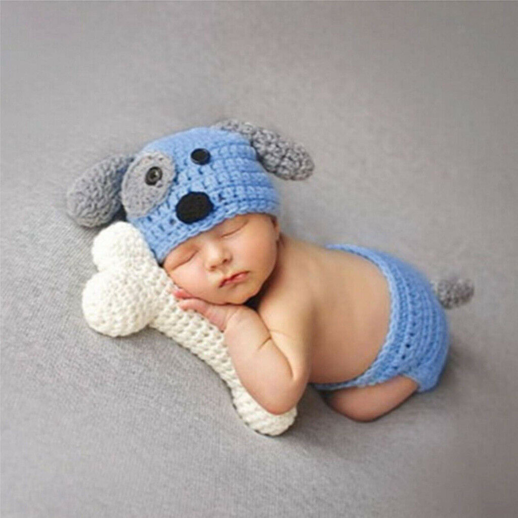 Photography Prop Baby Costume Cute Crochet Knitted Hat   Girl Boy Cute Animal