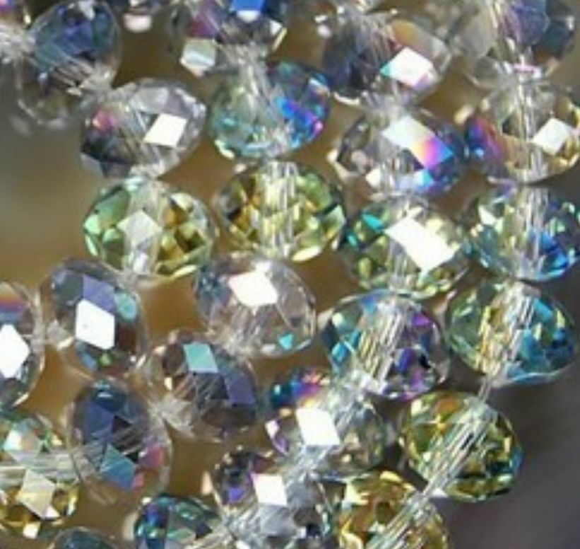 200PCS 5x8mm Multicolor Natural Crystal loose Beads