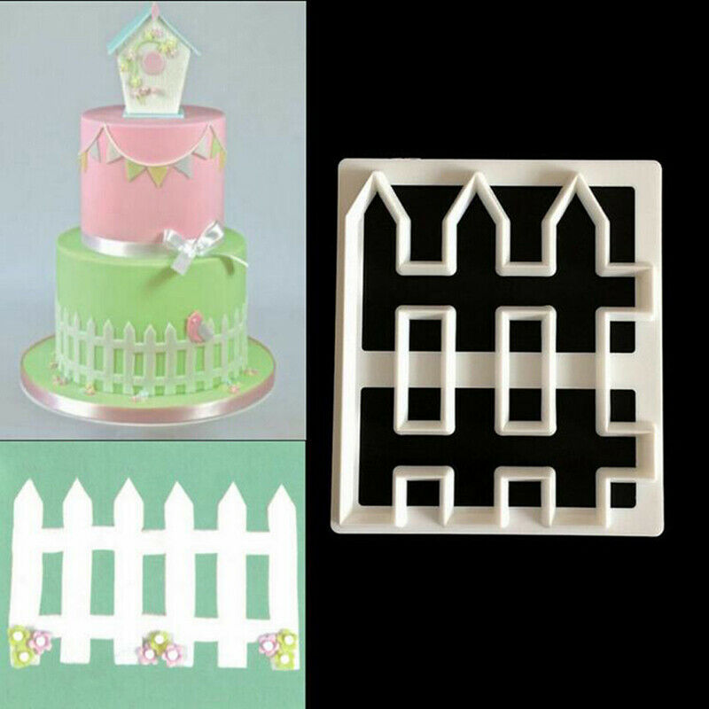 Fence Design Plastic Fondant Cutter Cake Mold Fondant DIY Decorating Tool.l8