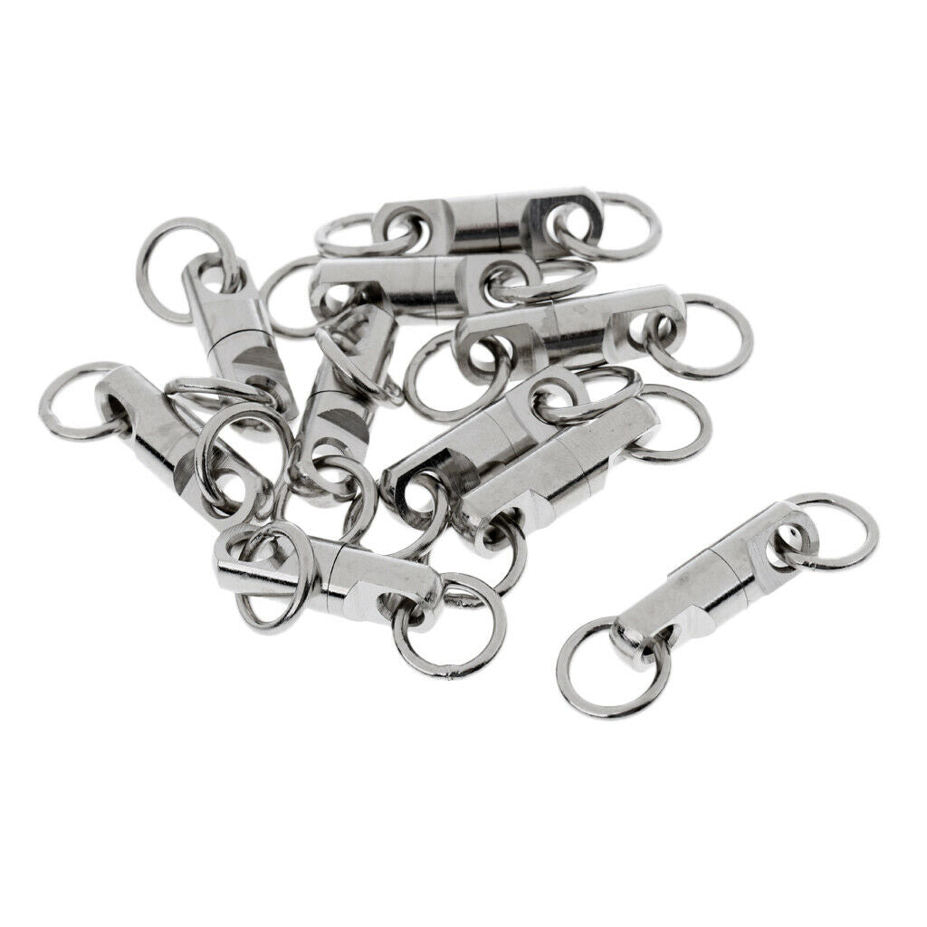 10pcs Fishing Ball Bearing Swivels Heavy Duty Big Game Fishing Swivels 9mm