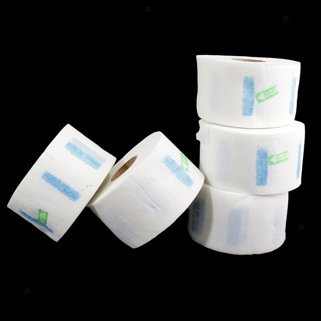 10 Rolls Barber Neckband - Disposable Neck Strip, Stretchable Paper Hair Cutting
