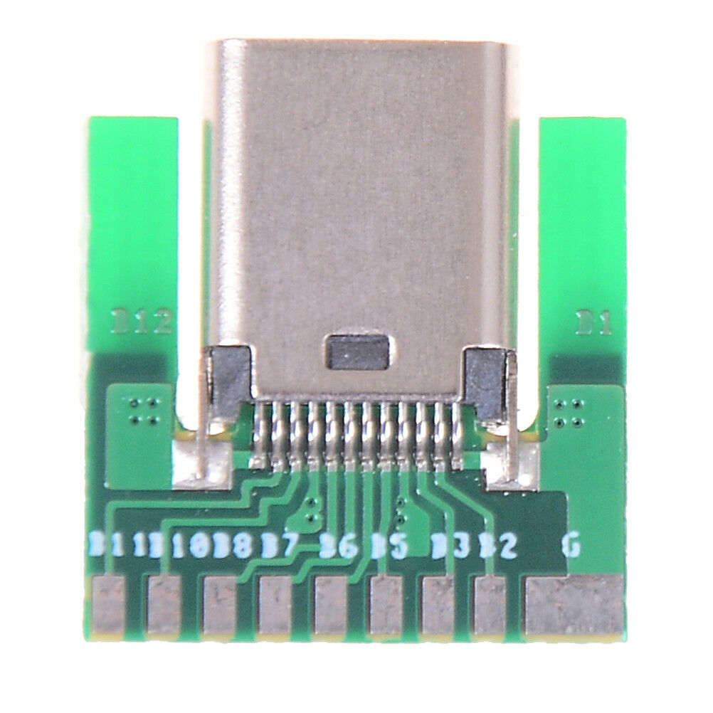 DIY 24pin usb 3.1 type c female plug socket connector smt type with pc board XC