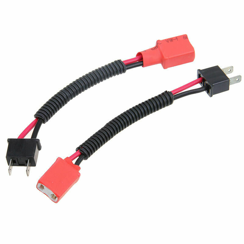 H7 Male to Female Headlight Ceramic Socket Plug Connector Wiring Harness Car