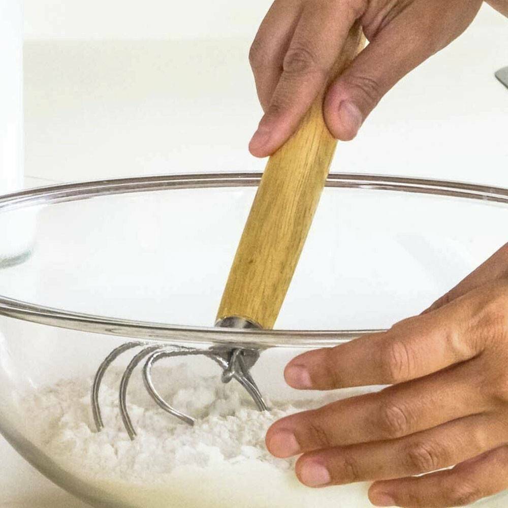 13" Stainless Steel Danish Dough Whisk Kitchen Baking Tools Cooking Utensils