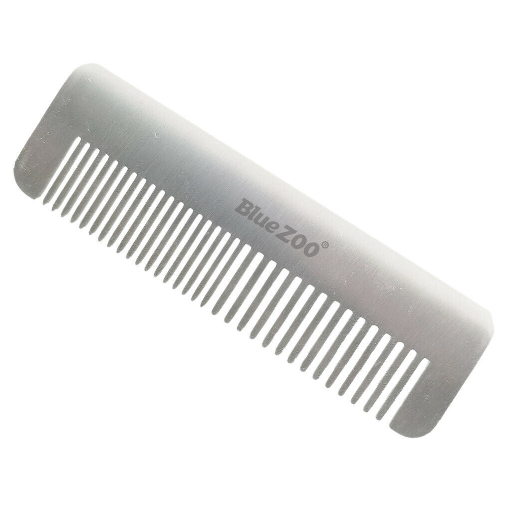 2-in-1 Stainless Steel Static Free Beard Detangling Grooming Trimming Comb