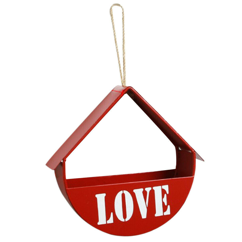 Wall Hanging Flower Basket Plant Pot Home Balcony Decor Red House