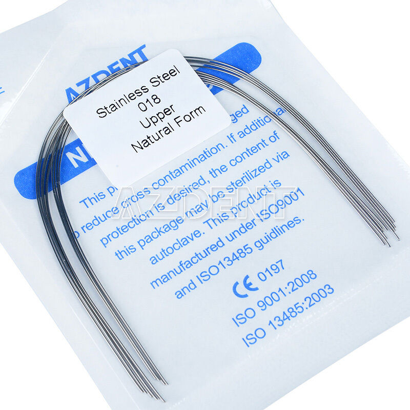 50Bags Dental Orthodontic Arch Wires Stainless Steel Nature Round 018 Upper AZ