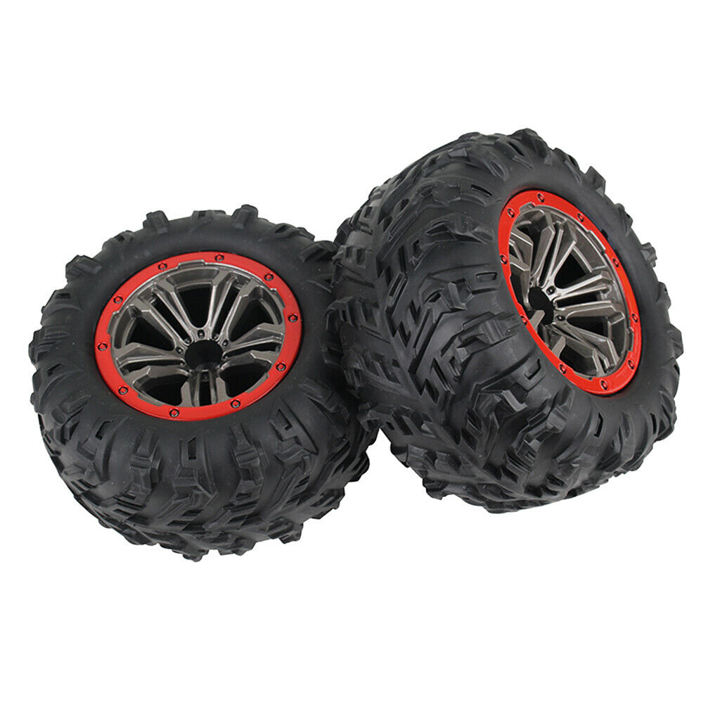 Hex Wheel & Rubber Tires for RC 1/10 on-road Touring Drift Car (Pack of 2)