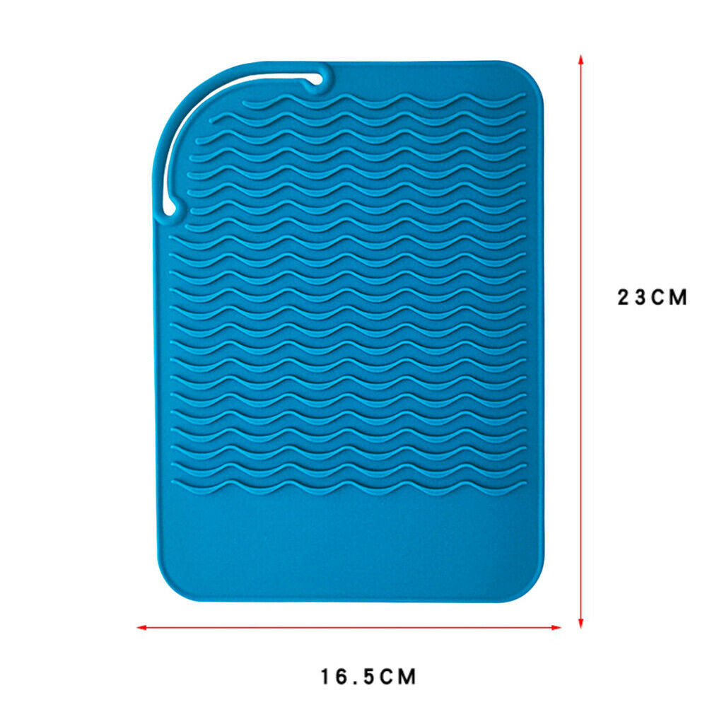 2x Salon Hair Straightener Heat-resistant Safety Silicone Mat Storage Pad