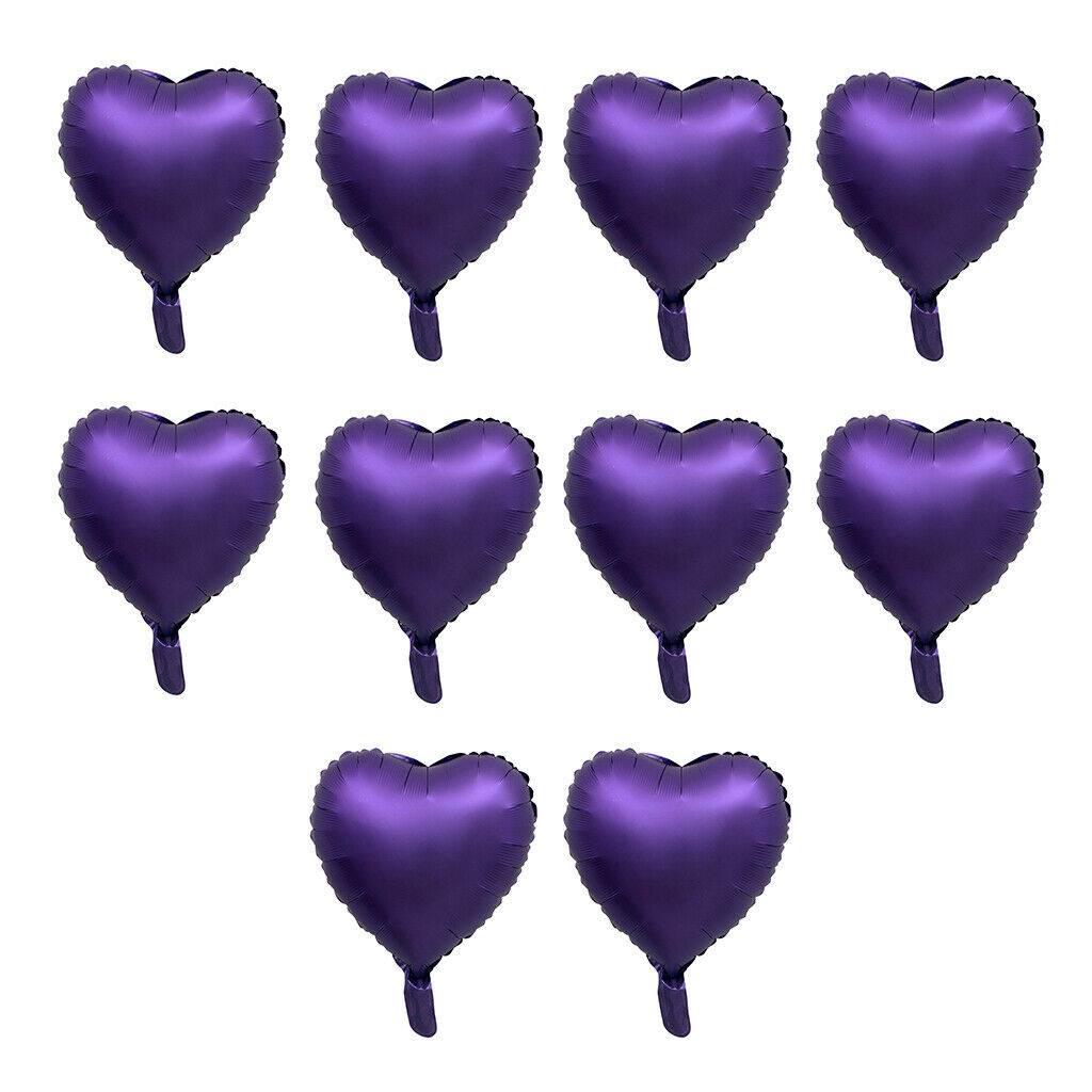 18 inch Heart Shaped Foil Mylar Balloons Wedding Decoration Purple