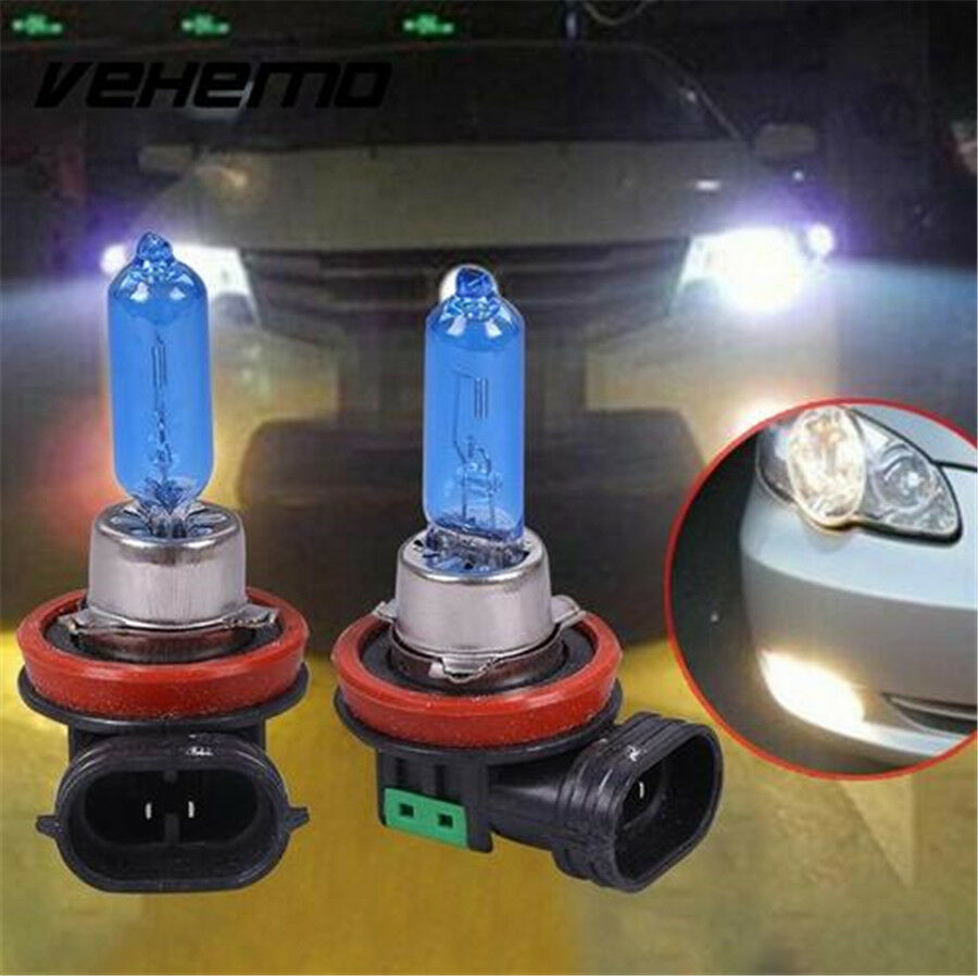 2 Pcs H9 12V 65W Halogen Headlight Car Driving Fog Light Lamp Bulb 6000K