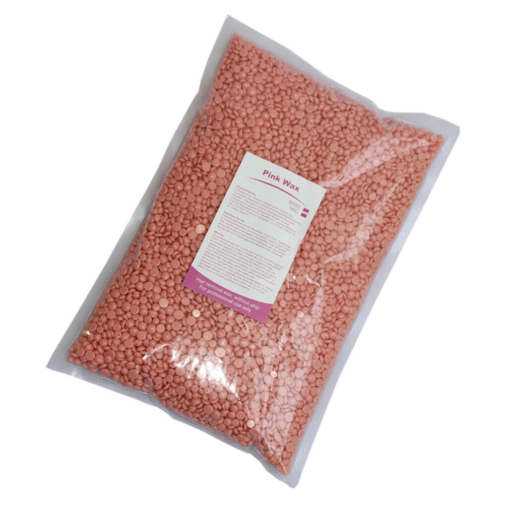 2Pcs Depilatory Hard Wax Beans Waxing Back Painless Hair Removal w/ Spatulas