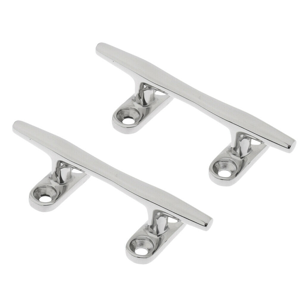Stainless Steel Heavy Duty Boat Dock Deck Marine yacht line rope Cleat 2pcs