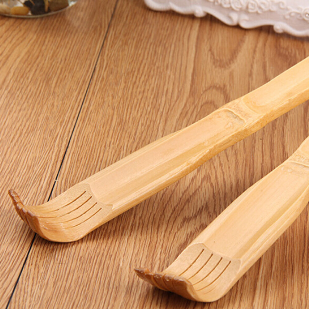 18"Handy Bamboo Massager Back Scratcher Wooden Body Stick Roller Itch Rela.l8