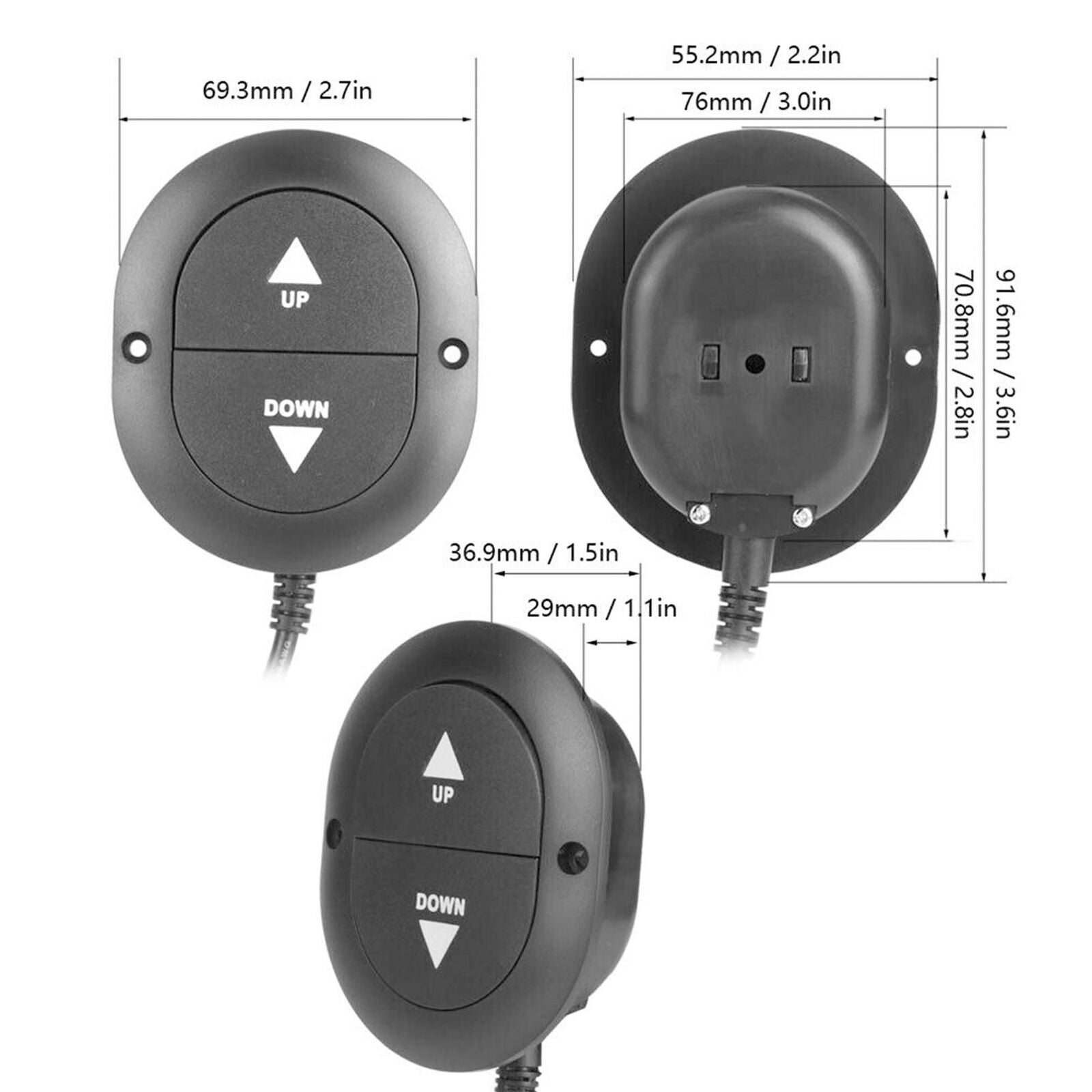 2 Button 5 Pin Electric Sofa Hand Controller Control Switch For Recliner Chai