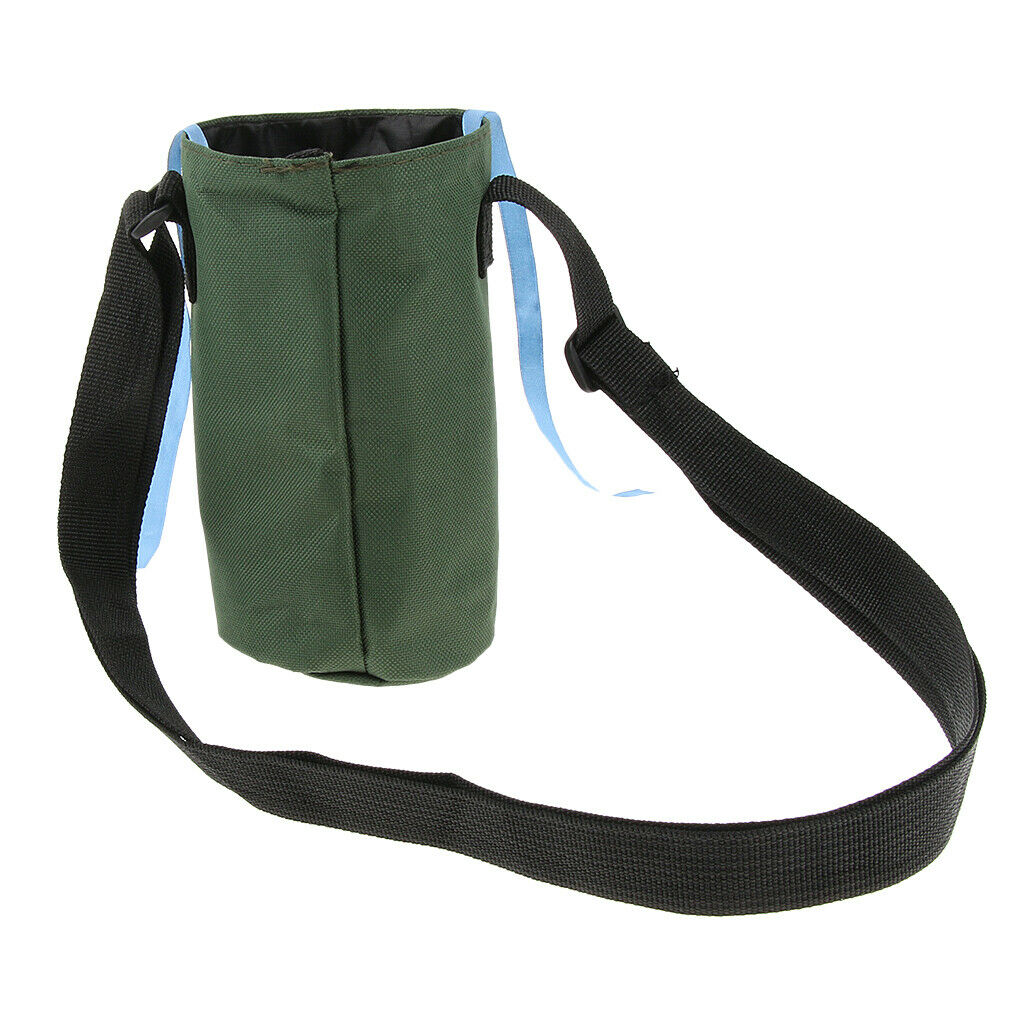Waterproof Water Bottle Holder Carrier Bag Pouch Sleeve with Pocket M Green