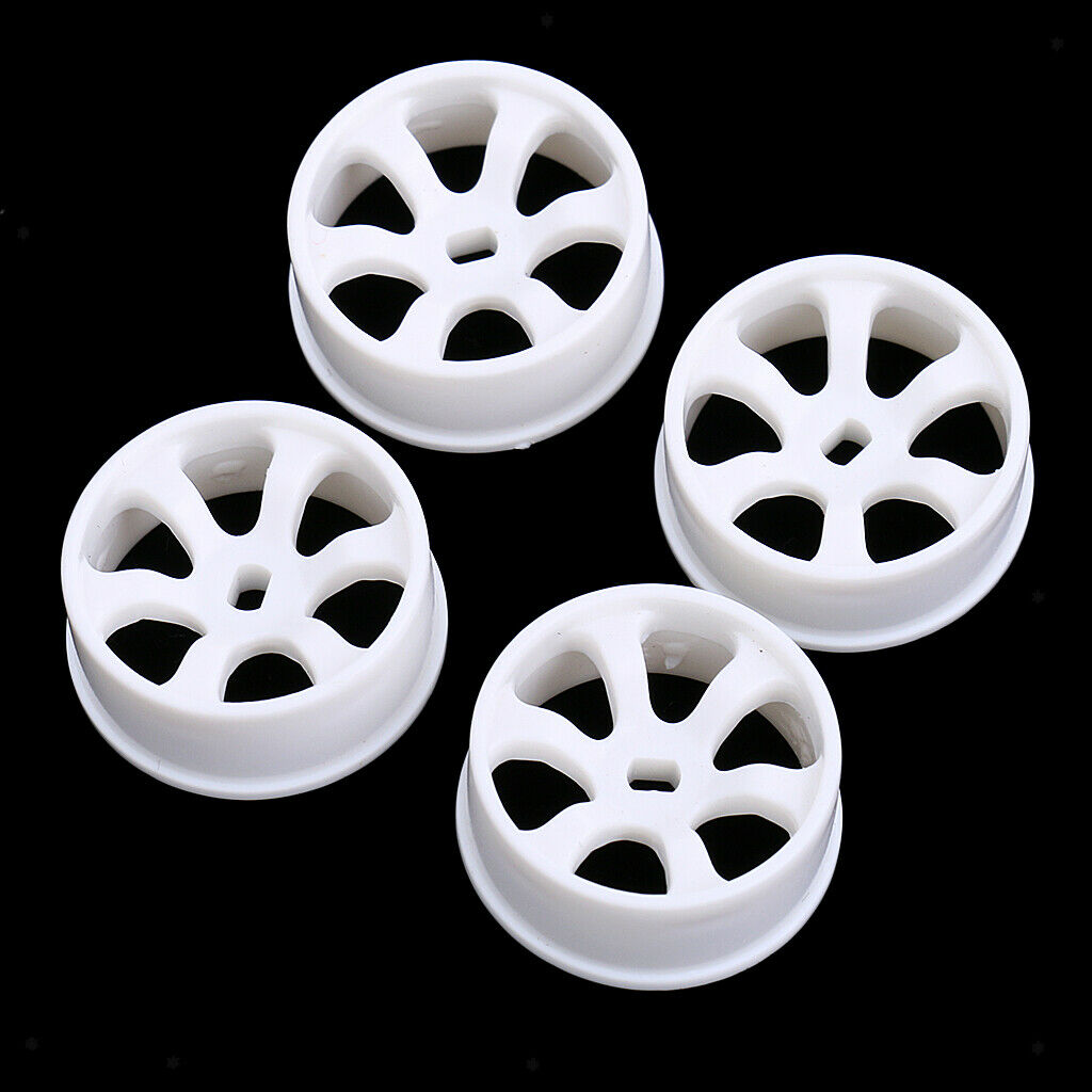 4x 1:28 White RC Wheel Rims for WLtoys K969 Drift Car DIY Replacements