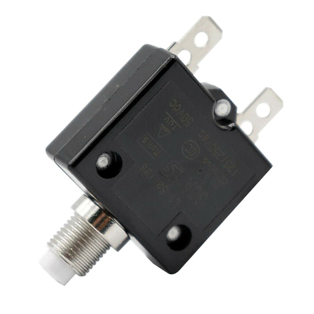 Push Button Resettable Circuit Breaker with 2 Quick Terminals
