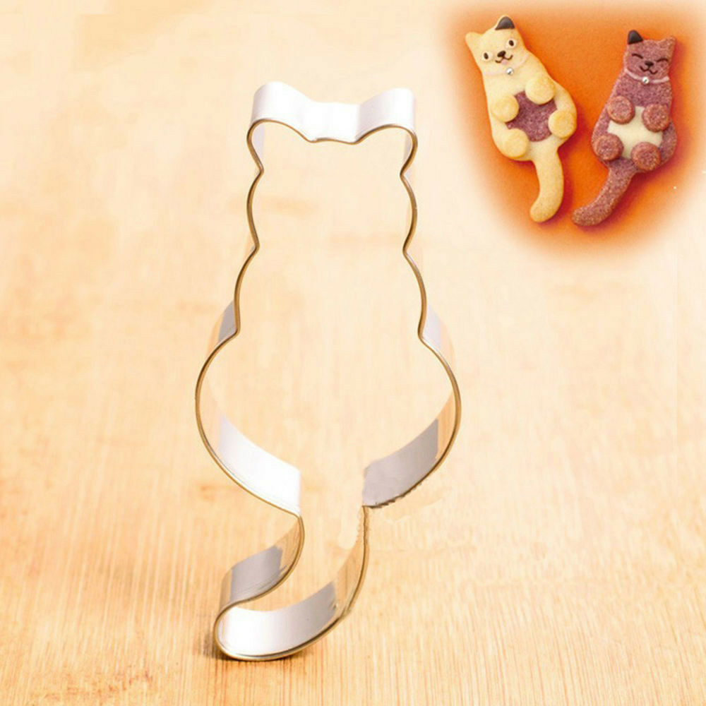 New Cat Shaped Aluminium Mold Sugarcraft Cake Cookies Mould Pastry Baking Cutter