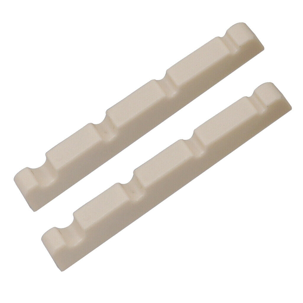 2X 2 Pieces Slotted Nut for 4 String Electric Bass Replacements Beige Color