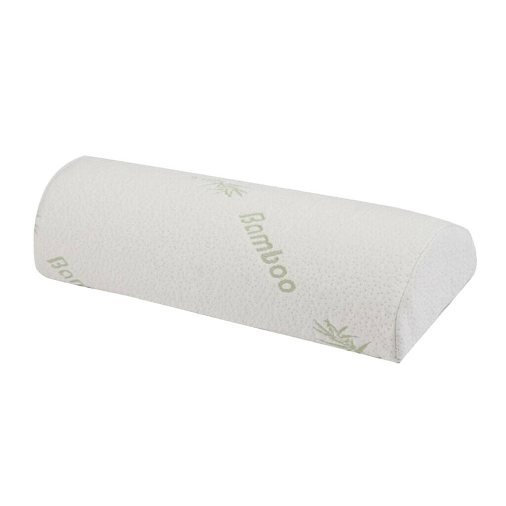 Half Moon Memory Foam Lumbar &Leg Bolster Pillow with removable cover