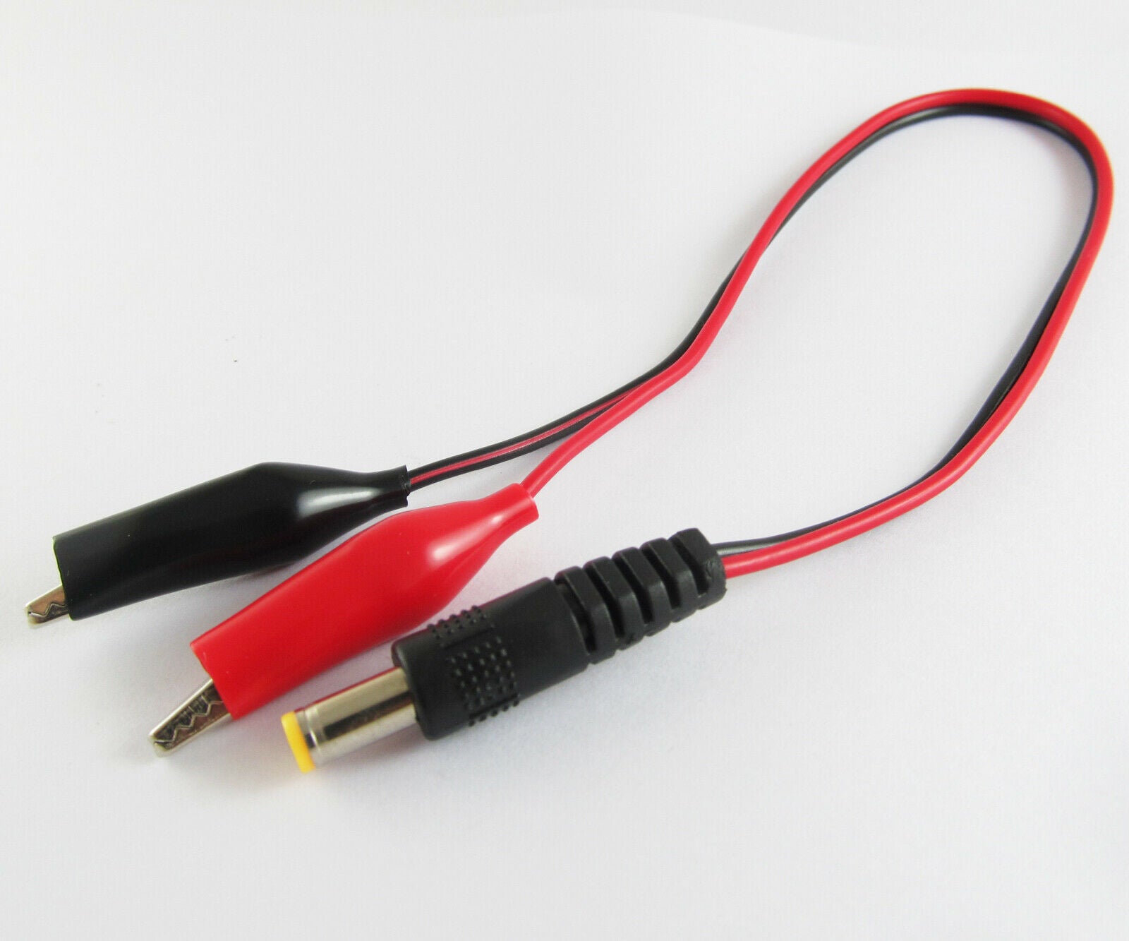 10 pcs 5.5 x 2.1mm DC Power Male Plug to Dual Alligator Clip Test CCTV Cable