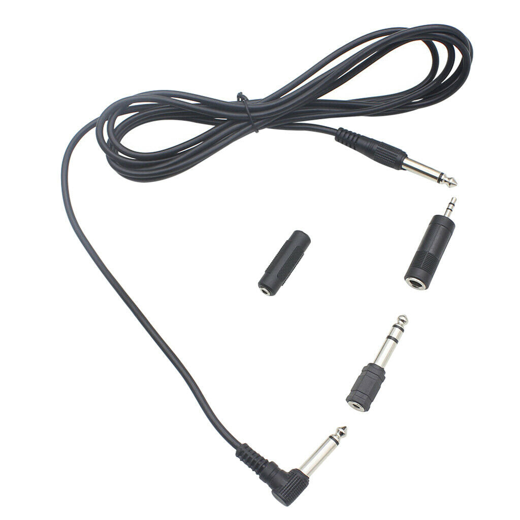 Set 3 Meters Guitar Audio Cable with 3 Connector Cable for Electric Guitar Amp