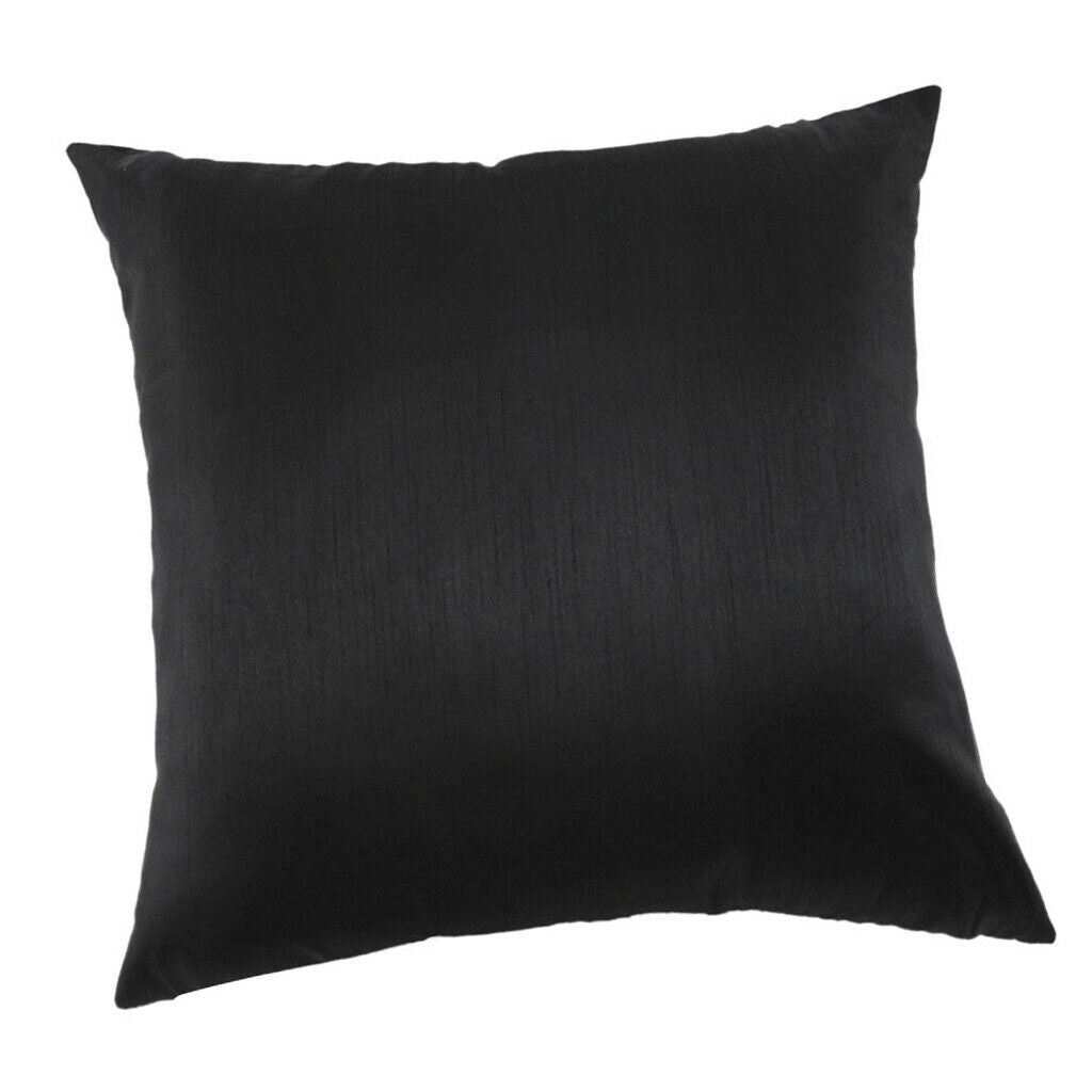 Solid Color Super Soft Cozy Velvet Sofa Pillowcover  Black_50x50cm