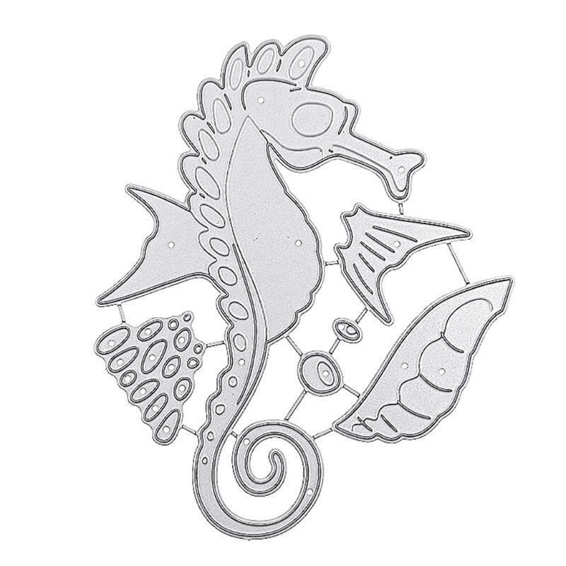Hippocampus DIY Embossing Stencil Carbon Steel DIY Album Paper Card Mould