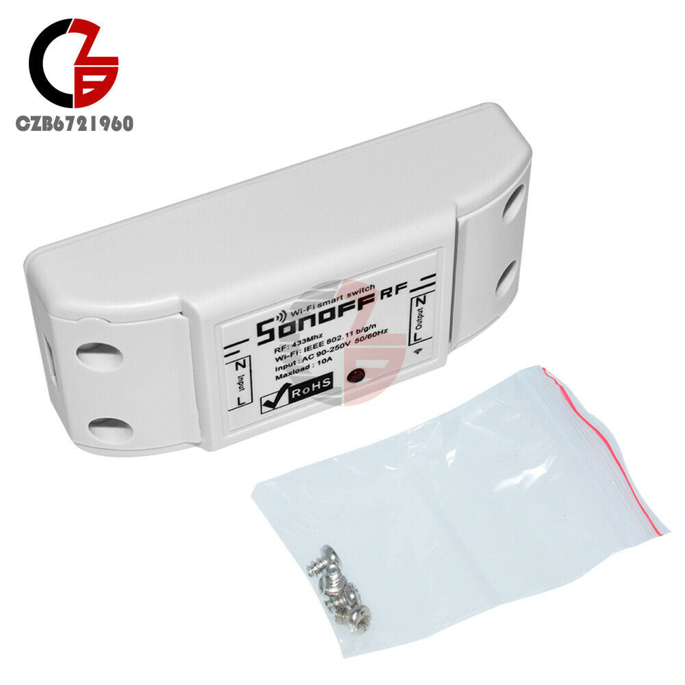 433MHz Sonoff RF Remote Control WiFi Smart Switch Wireless Module IOT Smart Home