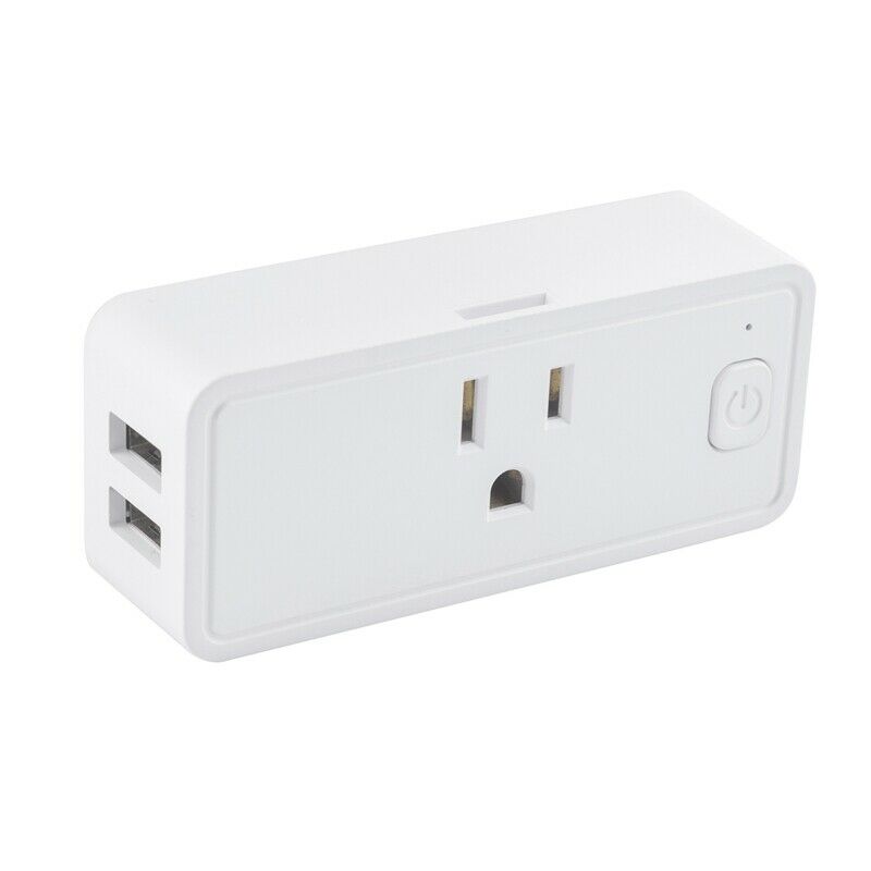 Smart WiFi Socket with Dual USB Remote Control App Control Voice Control TimerX1