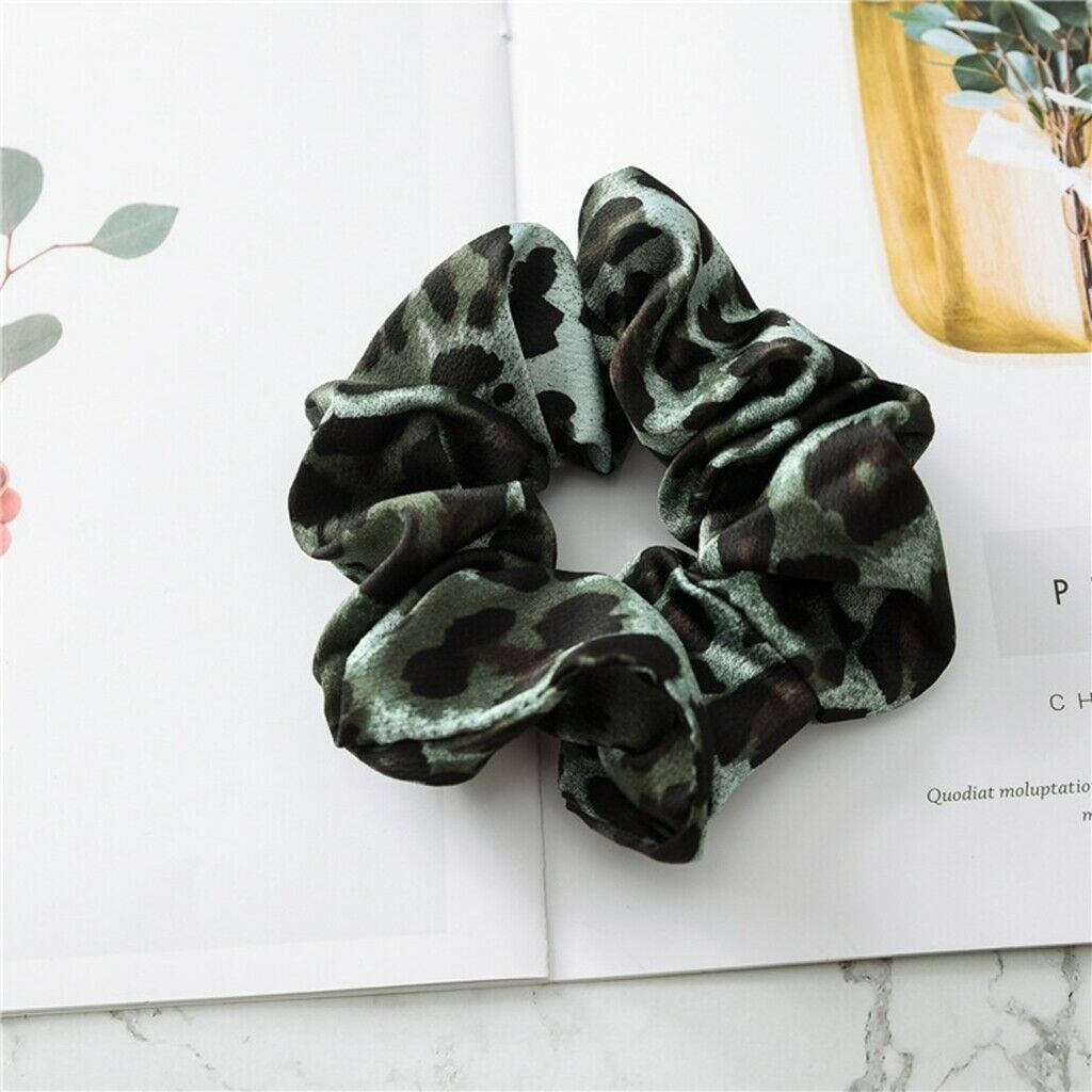 9Pcs Leopard Print Hair Scrunchies Mixed Color Hair Band Stretch Hair Ties