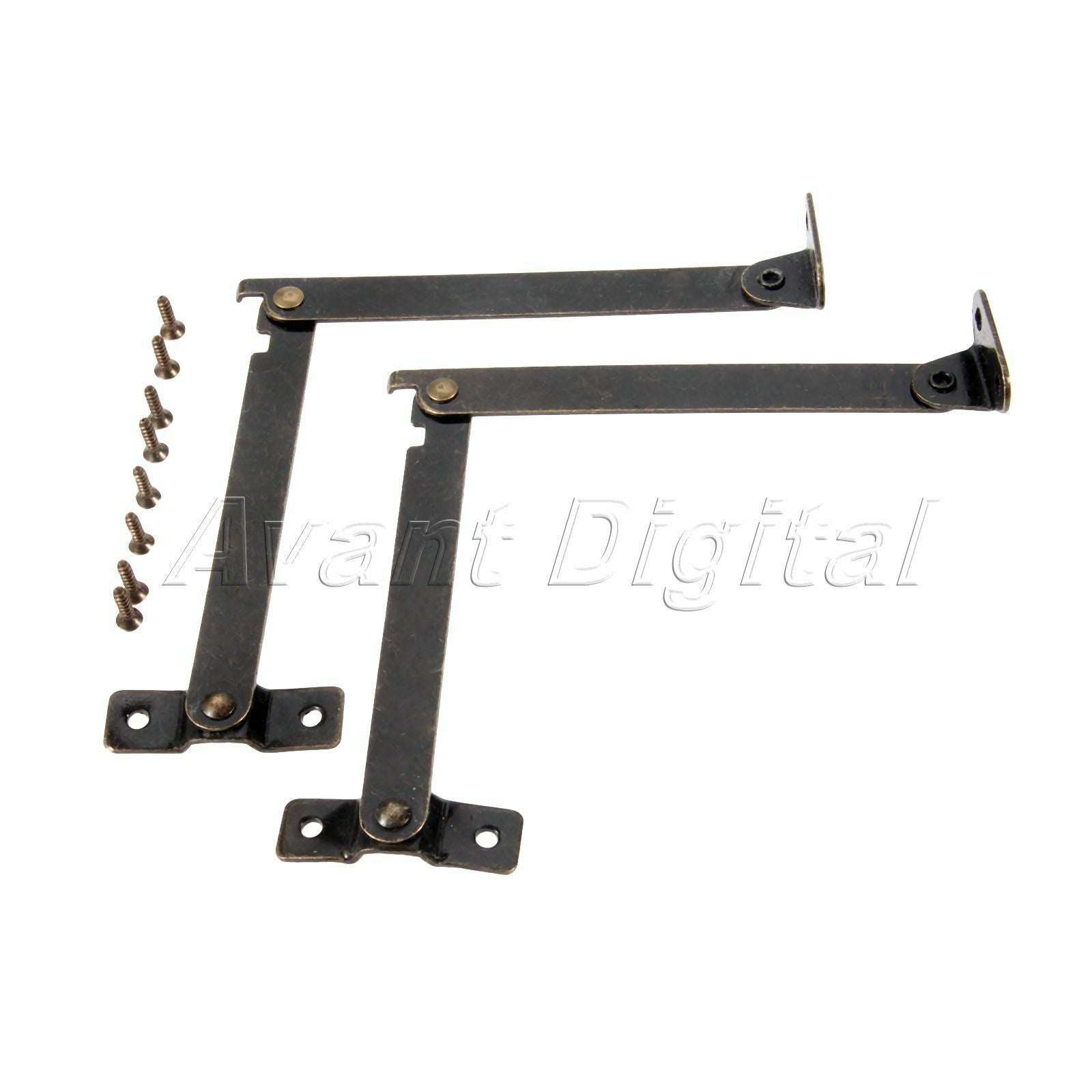 Furniture Hardware Jewelry Chests Box Lid Display Cabinet Support Stay Hinge 2X