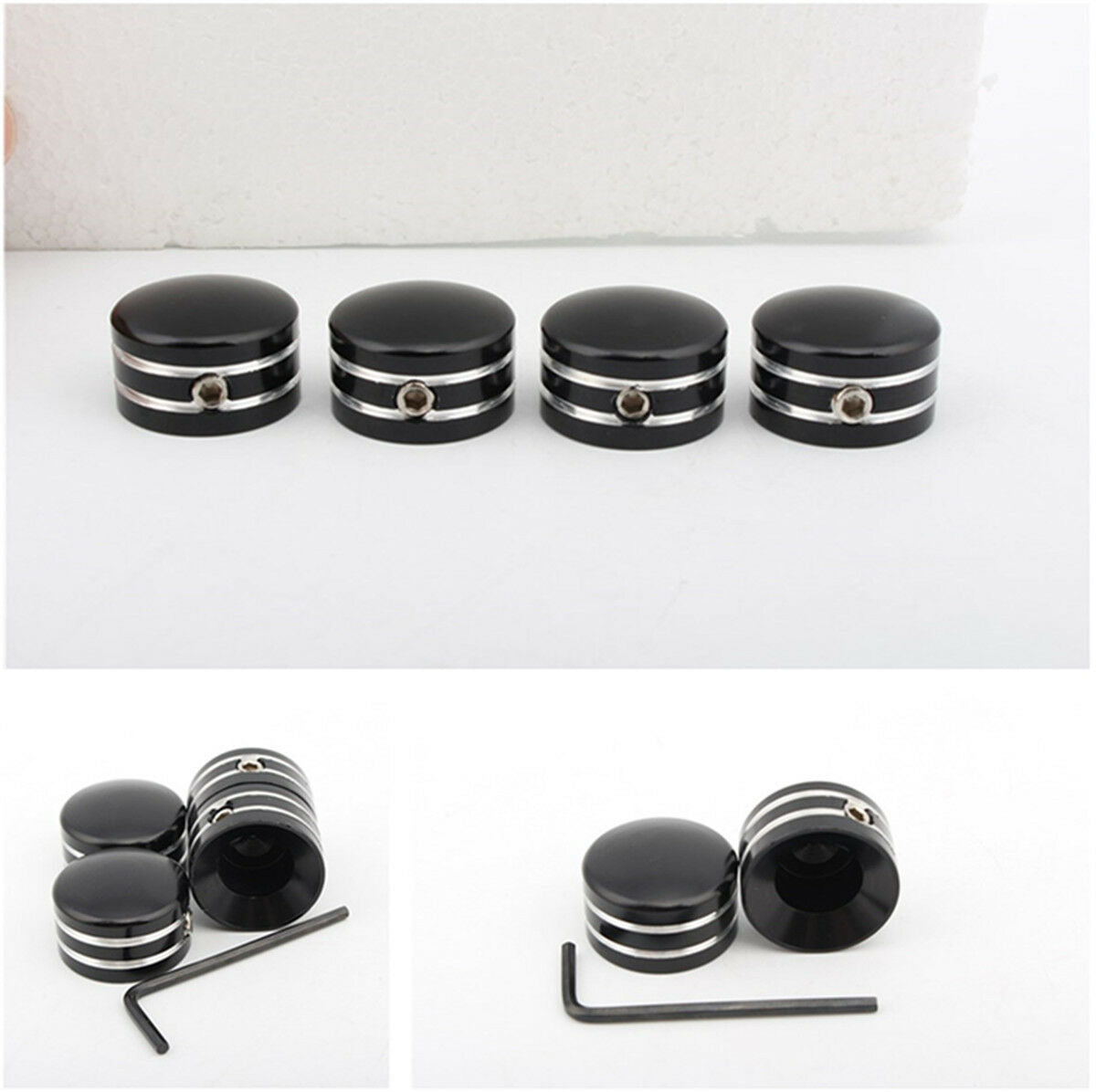 4 Pcs Black Head Bolt Cover Set For Twin Cam 1999-Later Evo 1985-1999 New
