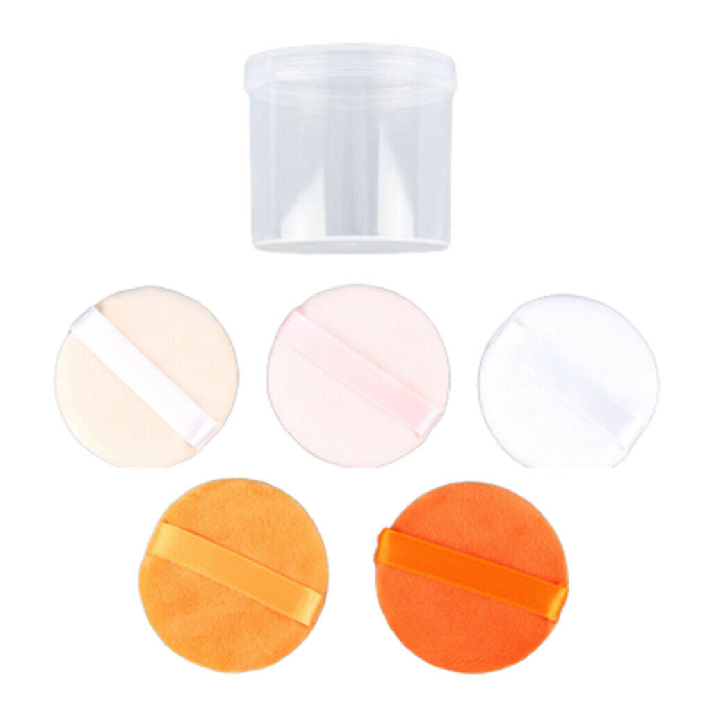 Pack Of 5 Satin Mineral Powder Foundation Covers With Pads