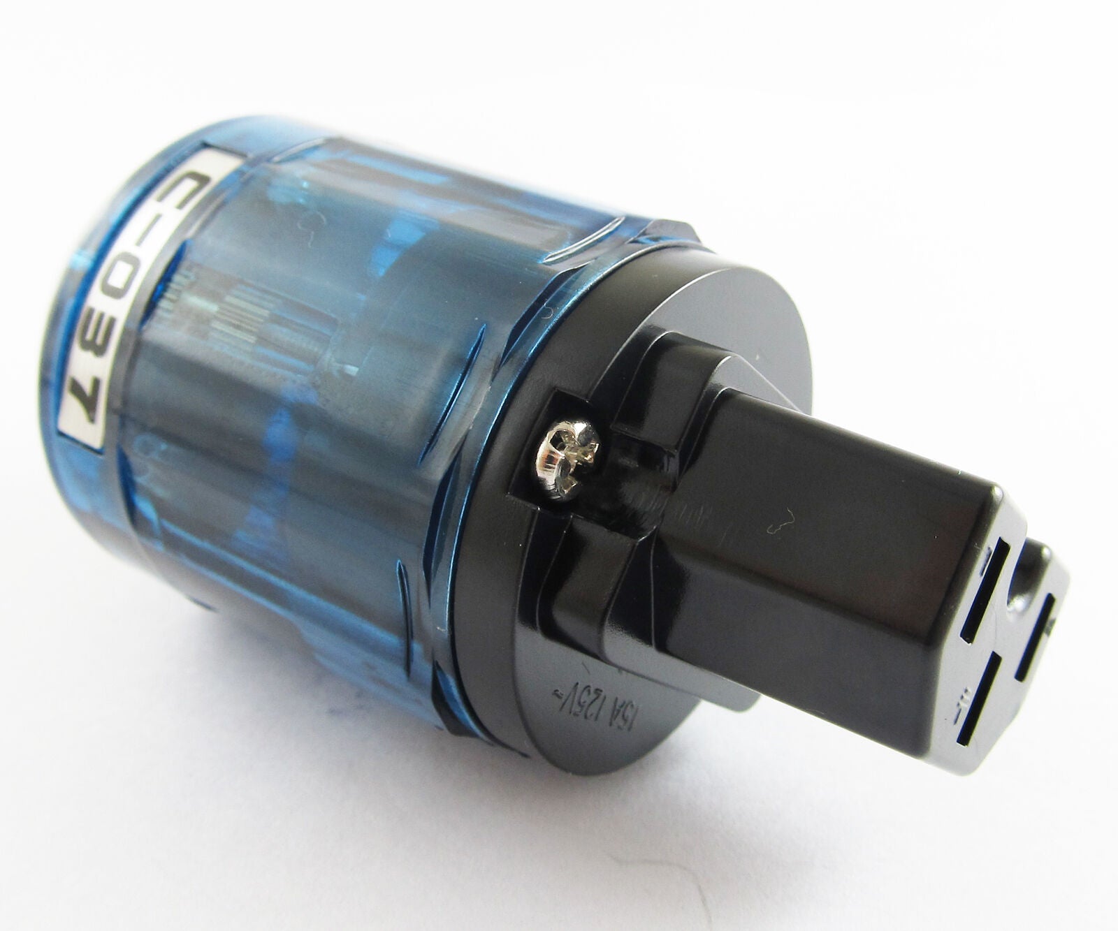 5pcs Pure Copper C-037 3pin US Power Female IEC Connector for Audio Clear Blue
