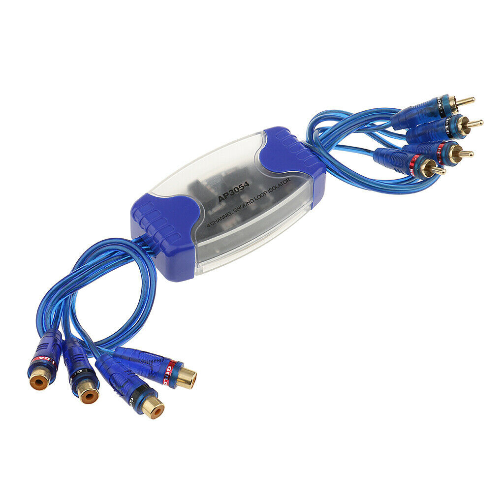 4 RCA Audio Noise Filter Ground Loop Isolator Eliminate Car Electrical Noise
