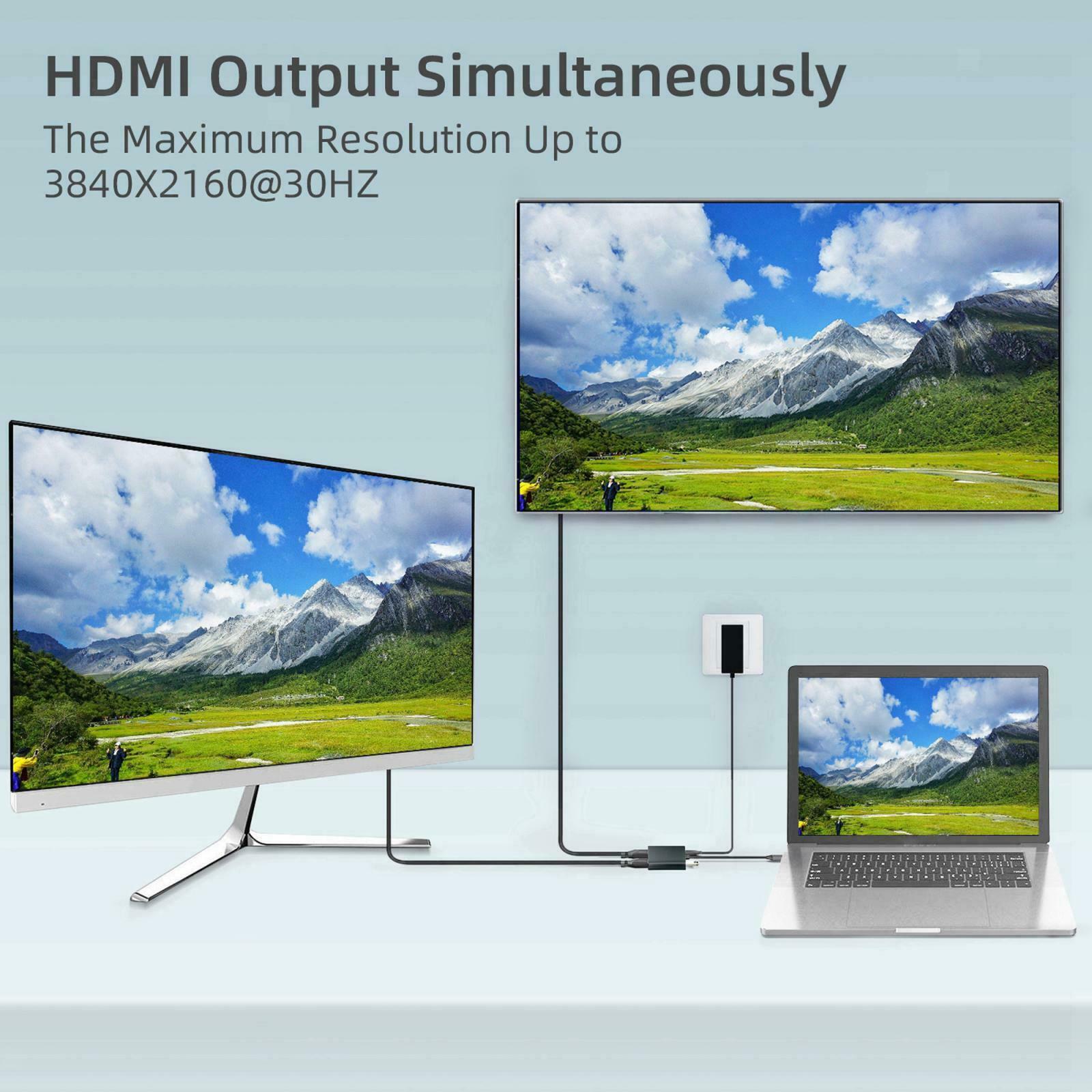 USB C to HDMI Adapter 4K 30Hz for MacBook Pro 2018/2017 Android Phone Tablet