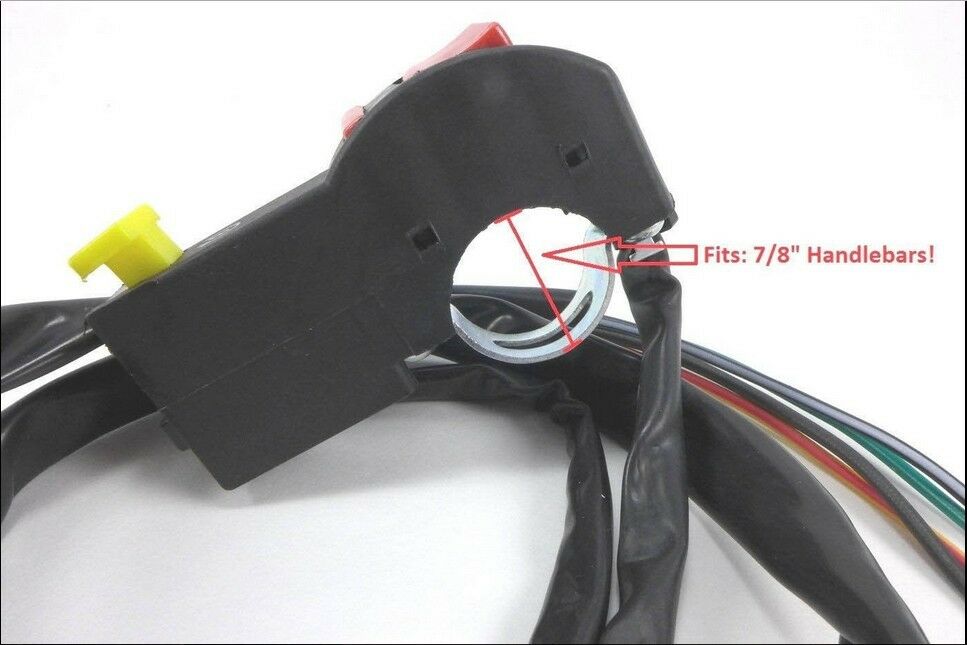 Universal 7/8" 22mm Handle Bar ON/OFF Starter Switch For ATV Scooter Dirt Bike