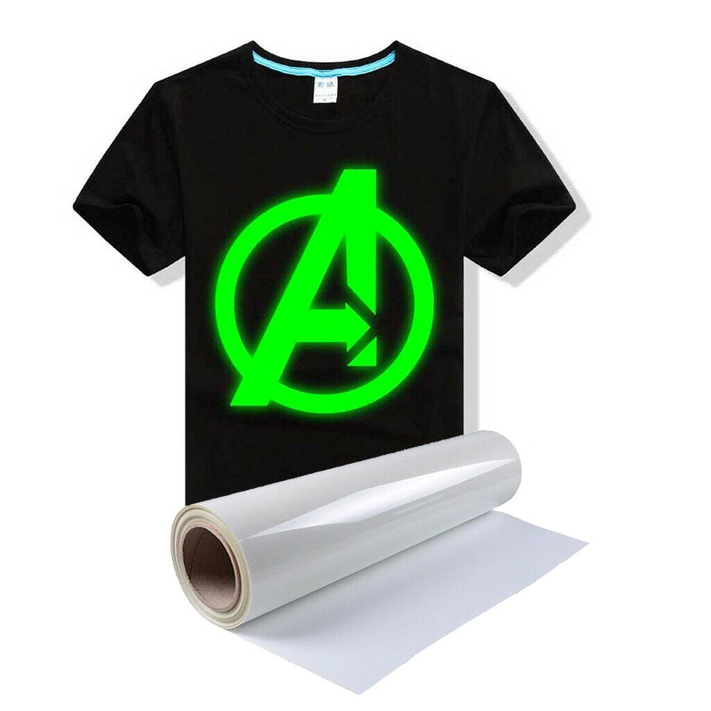 Glow In the Dark Heat Transfer Vinyl Film Luminous for Iron On T Shirts DIY