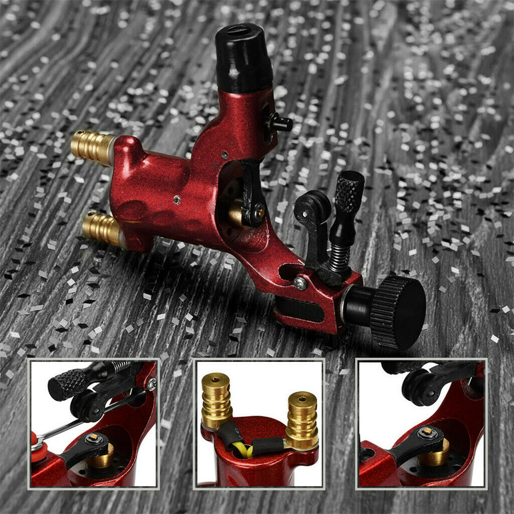 Beginner Complete Tattoo Kit Professional Machine Rotary Tool Set Gun Red