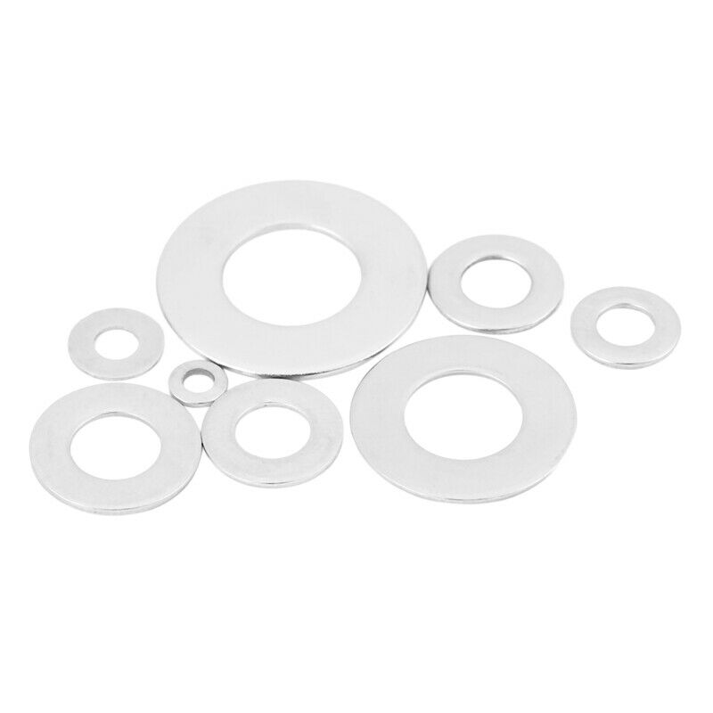 600Pcs/Set M1.6 M2 M2.5 M3 M3.5 M4 M5 M6 M8 M10 Stainless Steel Flat Washer PlO7
