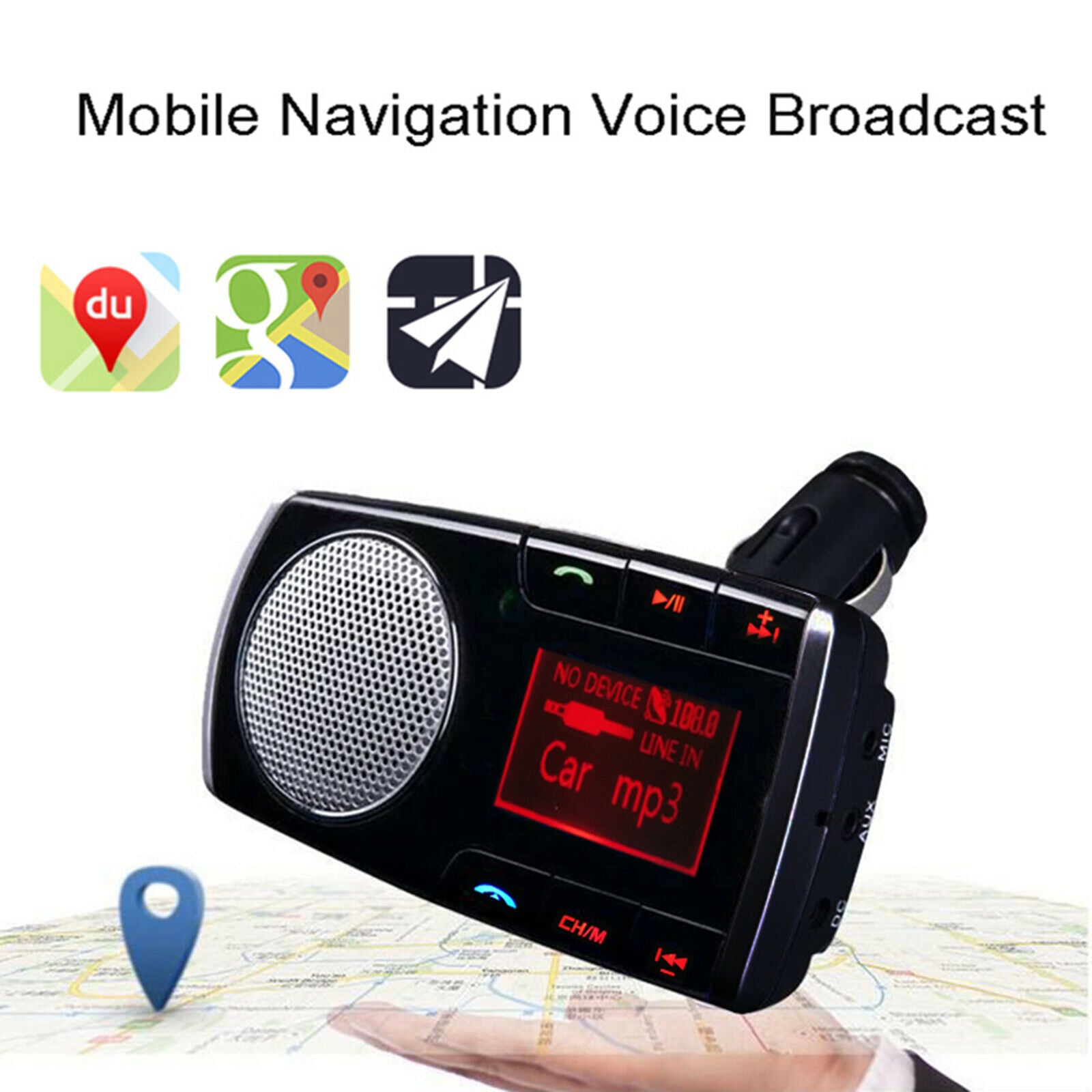 Remote Control FM Transmitter Car Adapter Car MP3 Player USB Port w/Mic