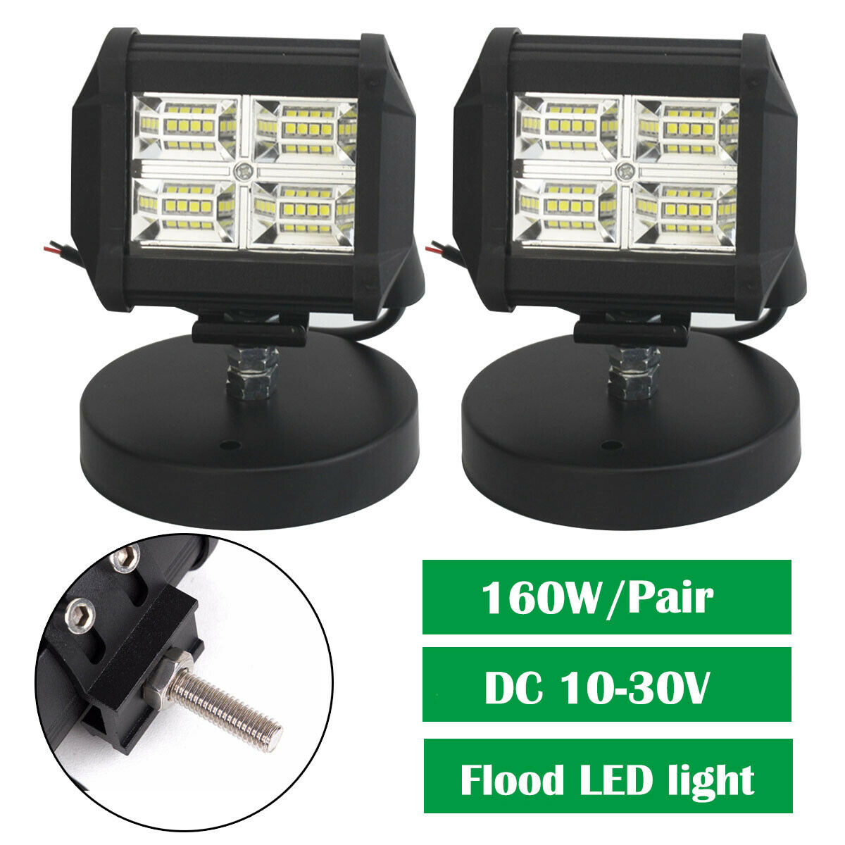 3.75 '' 160W Super Bright  Driving Fog Light Bar Flood Beam For Jeep Truck 2PCS