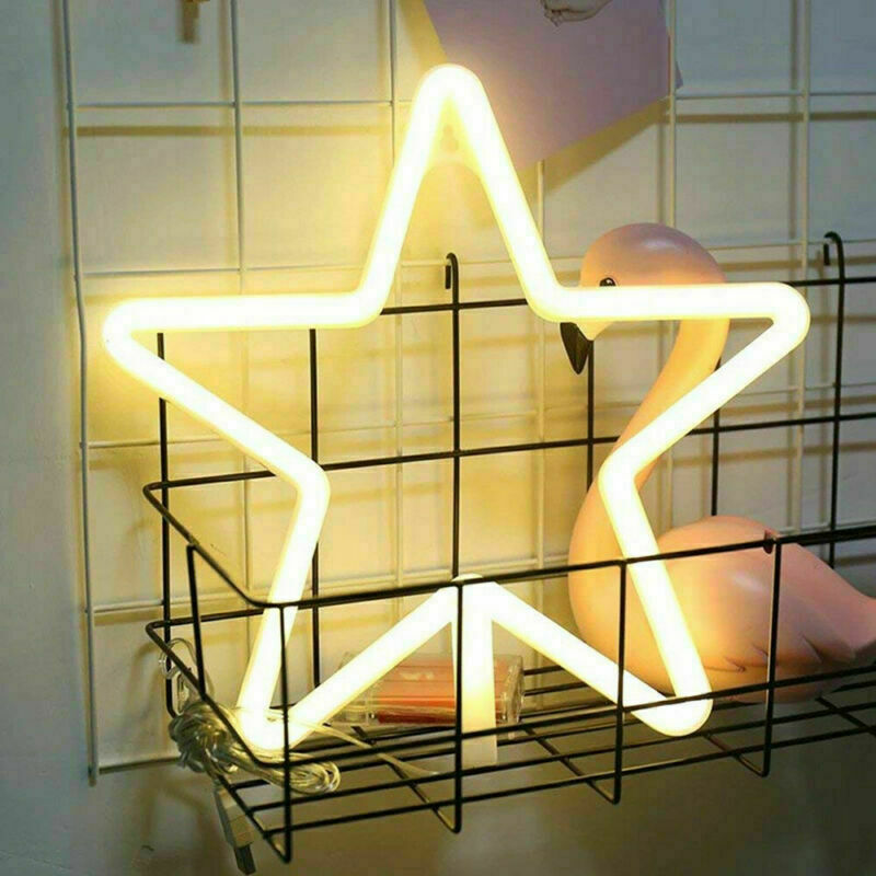 LED Neon Light Signs Star Neon Lights Neon Wall Light Battery/USB Operated Neon